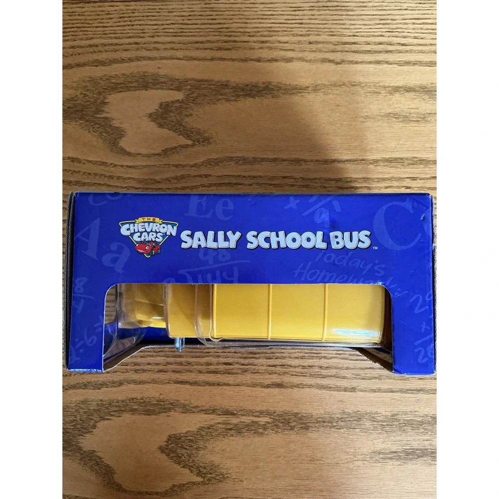 Chevron Cars Sally School Bus Collectible Toy Vehicle Yellow New in Box